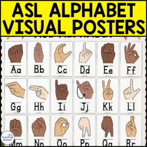 ASL Alphabet Posters | American Sign Language Alphabet Chart & Classroom Decor