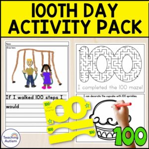 100th Day of School Activities Bundle | No Prep 100 Days of School Worksheets