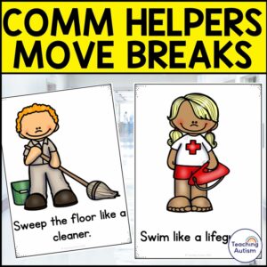 Community Helpers Movement Breaks Cards