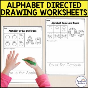Alphabet Directed Drawing Worksheets | No Prep Alphabet Worksheets