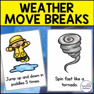 Weather Theme Movement Breaks Cards
