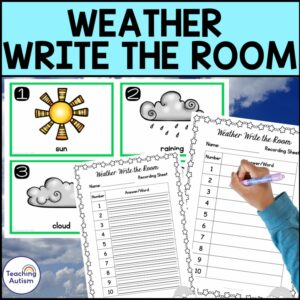 Weather Write the Room | Weather Literacy Activities