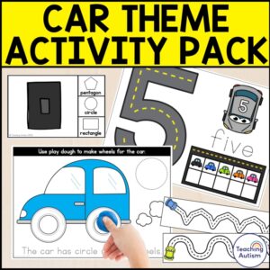 Car Theme Activities Bundle for Special Education