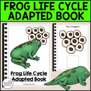 Life Cycle of a Frog Adapted Book for Special Education | Frog Life Cycle