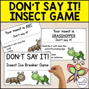 Don’t Say It! Insects Ice Breaker Game | Bug Vocabulary & Describing Words