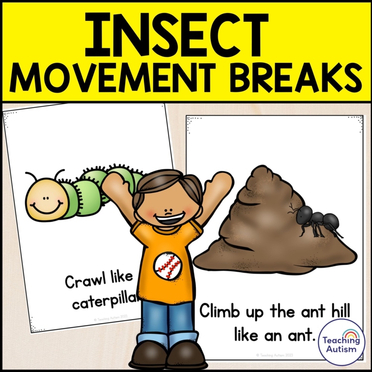 Insect Movement Break Cards | Bug Themed Brain Breaks & Gross Motor Activities
