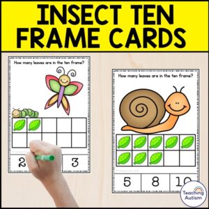 Insect Ten Frame Task Cards | Bugs & Insects Counting Math Centers