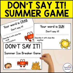 Don't Say It Summer Ice Breaker Game | Summer Vocabulary