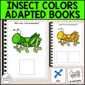 Grasshopper Color Adapted Books for Special Education | Insect Activities