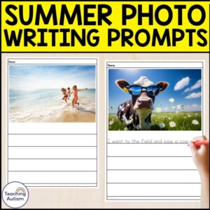 Summer Photo Writing Prompt Worksheets