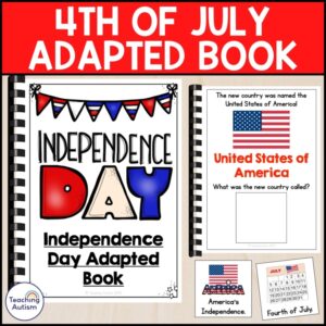 4th of July Adapted Book | Patriotic Independence Day Activities