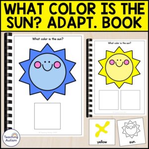What Color is the Sun? Adapted Book for Special Education | Summer Activities