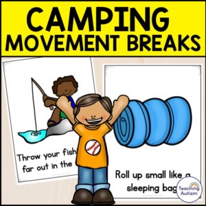 Camping Theme Movement Breaks Cards | Camping Activities