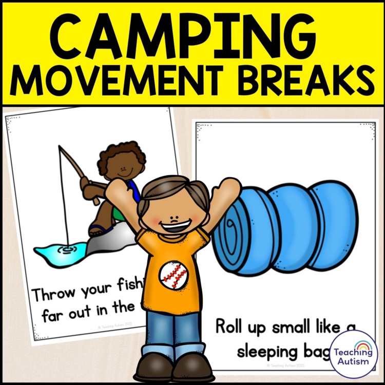 Camping Theme Movement Breaks Cards | Camping Activities