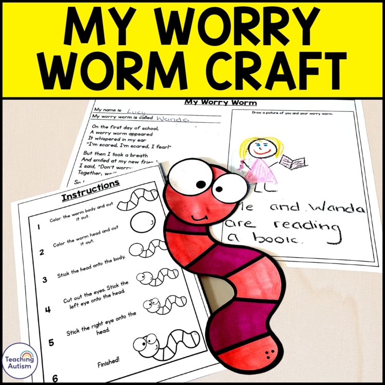 Free Worry Worm Craft | Back to School Activities