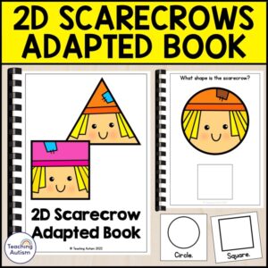 2D Shape Scarecrows Adapted Book for Special Education | Math Adapted Books