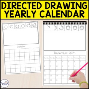 Annual Calendar Directed Drawing Worksheets | No Prep Calendar Worksheets