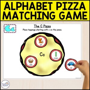 Alphabet Matching Pizzas | Initial Letter Activities