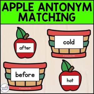 Apples Antonym Matching Activity