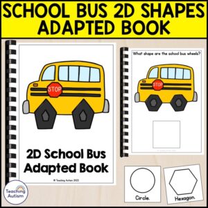 Back to School 2D Shapes Adapted Book | Geometry for Special Education & Autism