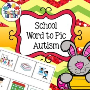 School Theme Word Picture Matching