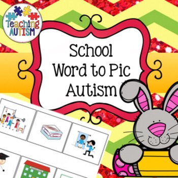 School Theme Word Picture Matching